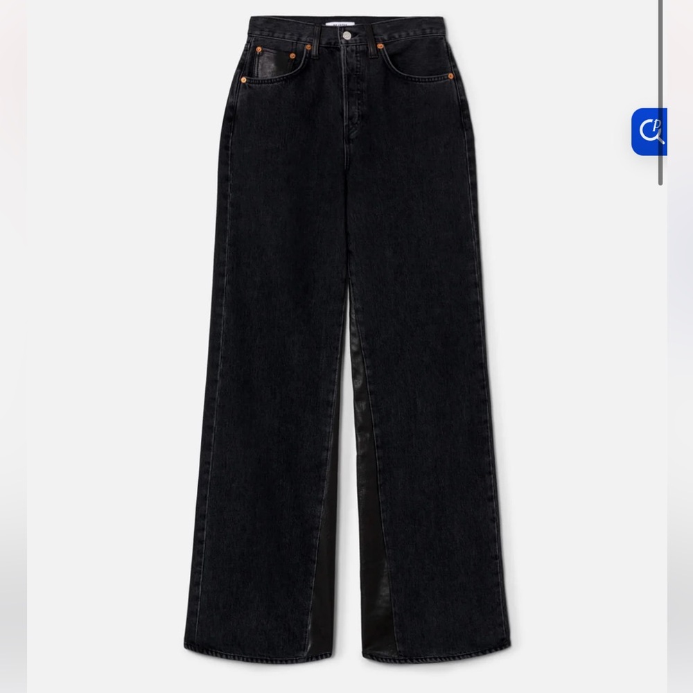 RE/DONE High rise crop washed black, size 28